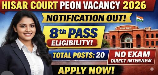 Read more about the article Hisar Court Peon Recruitment 2026.