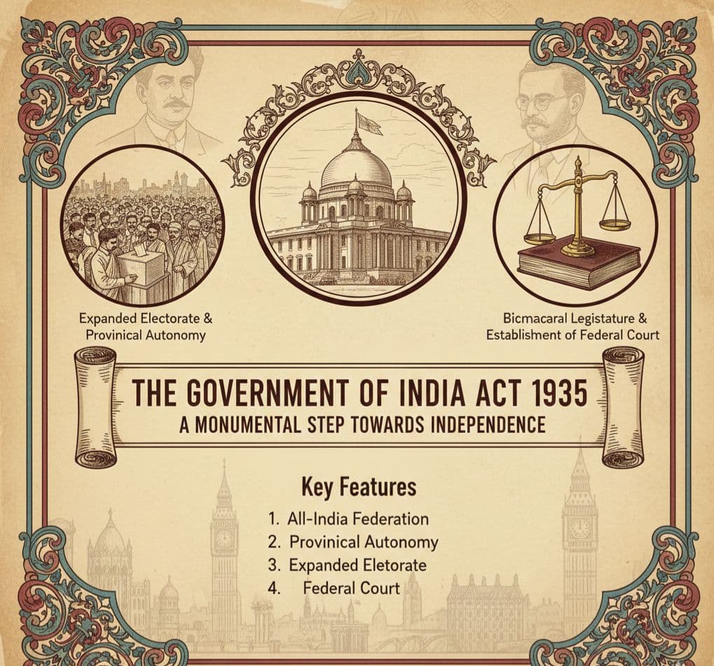 Read more about the article Explain the Government of India Act 1935. Features, Provisions, Significance
