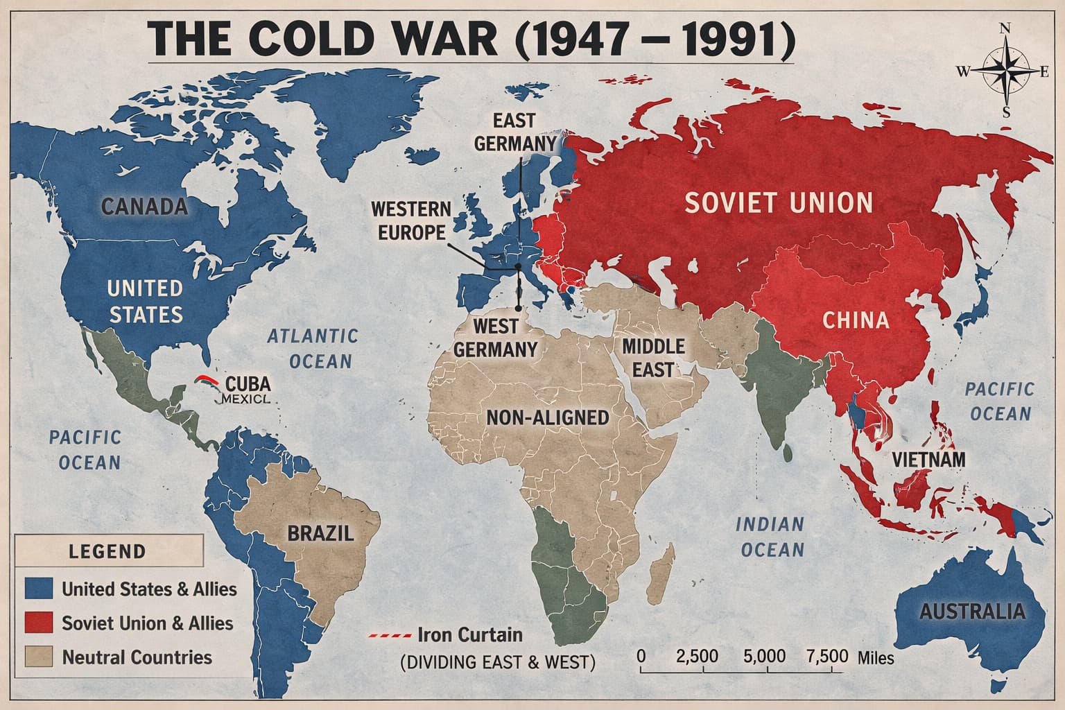 Read more about the article What is Cold War? Explain its Meaning, Causes, Features and its Major Effects Political Science