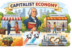 Read more about the article What is Capitalistic Economy? Explain its Features, Merits and Demerits.